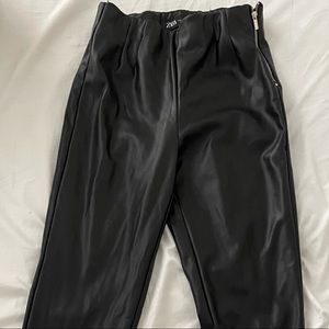 Faux leather leggings